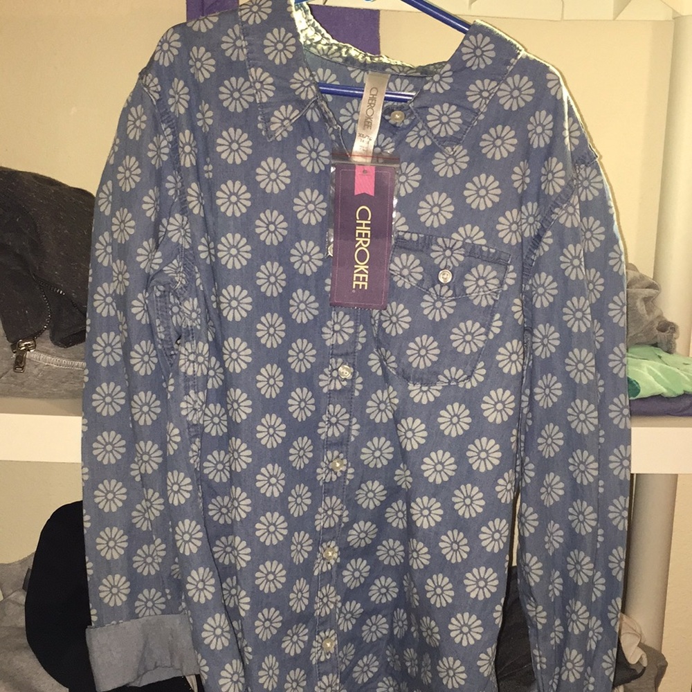 Daisy Denim Tee